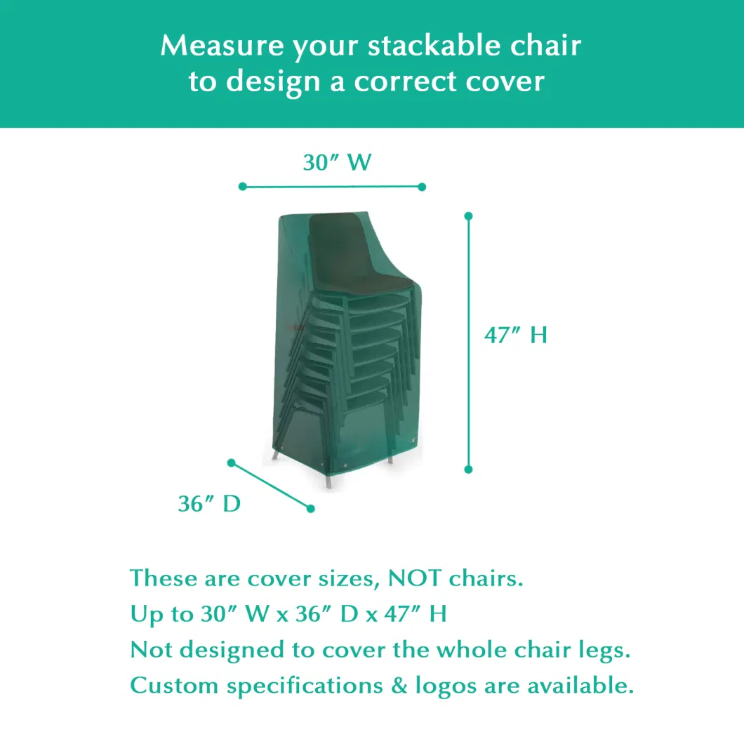 Dandelion Wholesale Custom 600d Waterproof Ripstop Patio Stackable Chair Cover