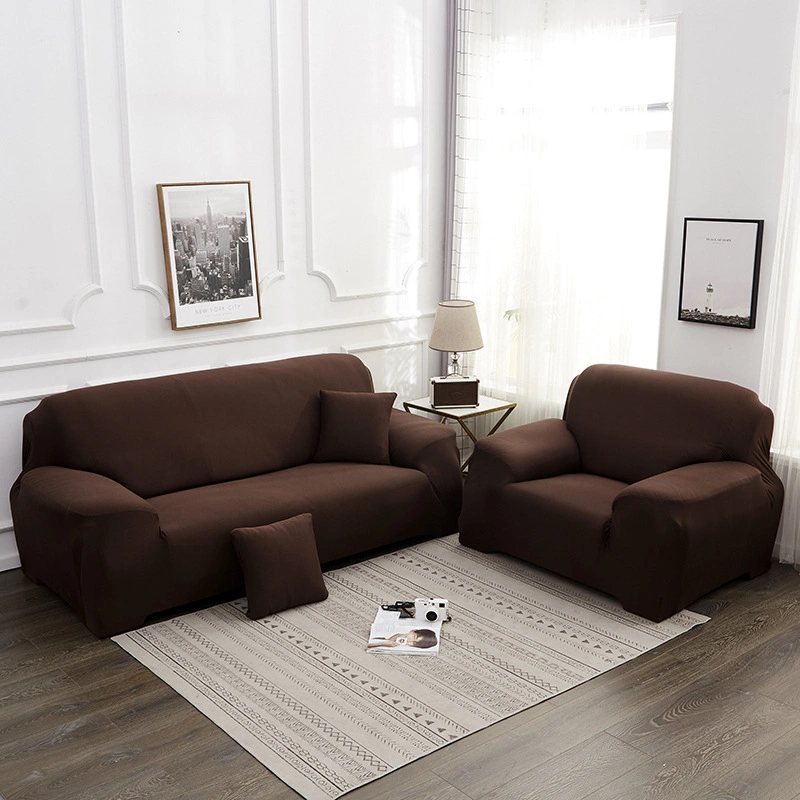 Wholesale Cheap Price Plain Design, Solid Color Stretch Sofa Cover