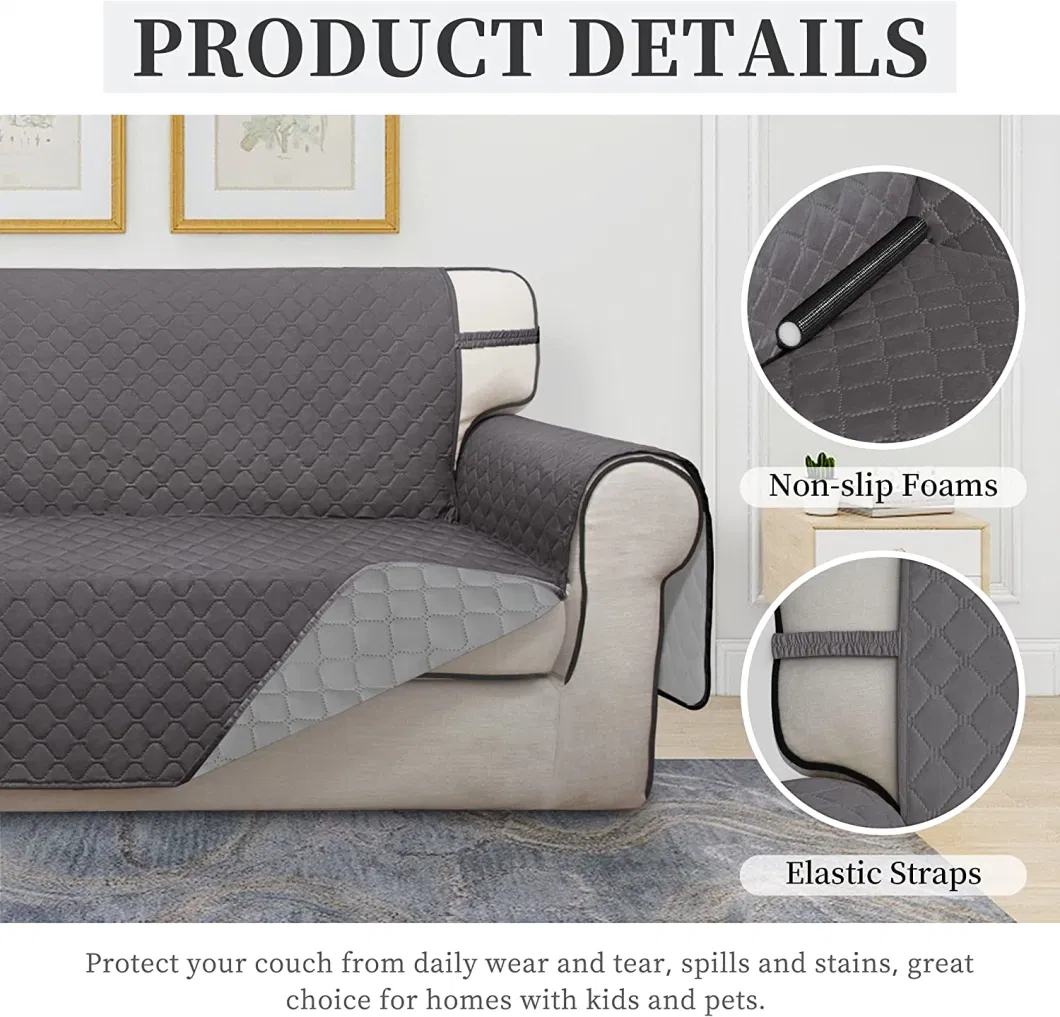 Hot Sale Waterproof Furniture Cover 100% Polyester Ultrasonic Quilted Sofa Cover