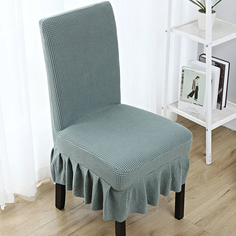 Wholesale High Quality Solid Plain Skirt Chair Cover Living Room Banquet Wedding Stretchable Chair Cover