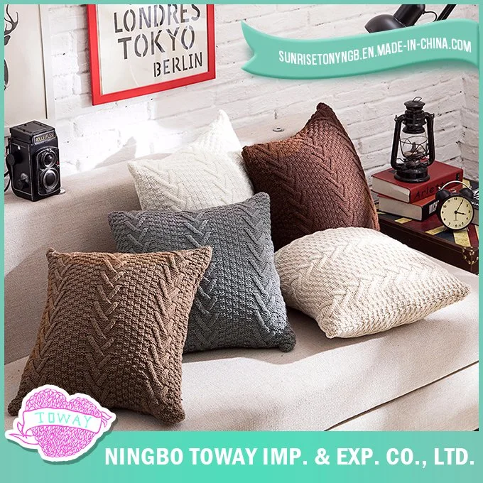 Sofa Cushion Braided Chunky Knitting Decorative Custom Throw Pillow Cover