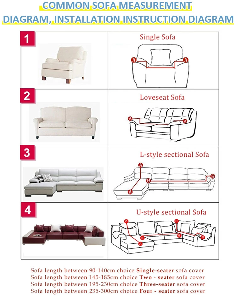 Geometric Sofa Covers Living Room Stretch Sofa Protector Anti-Dust Elastic I-Shape Corner Couch Cover
