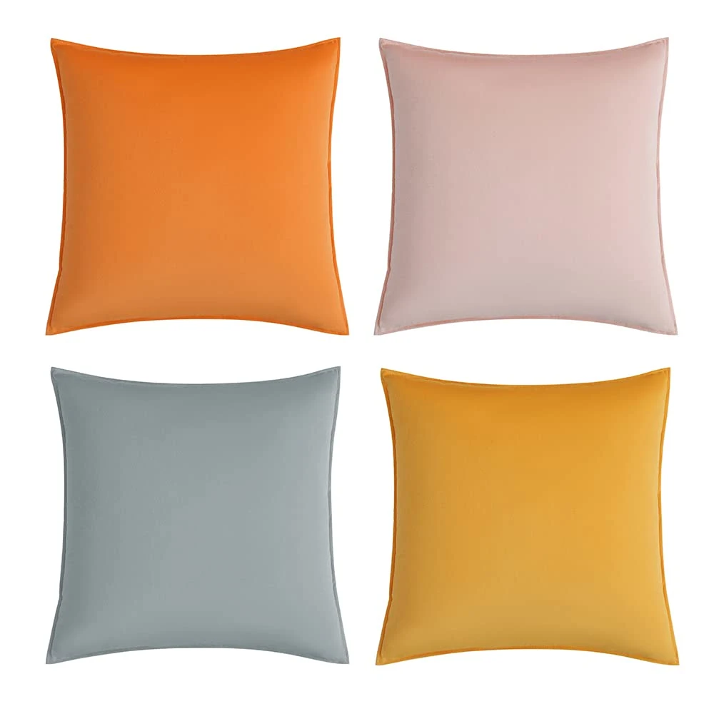 Neutral Solid Color Soft Decor Pillow Covers for Sofa Bedroom Couch Home