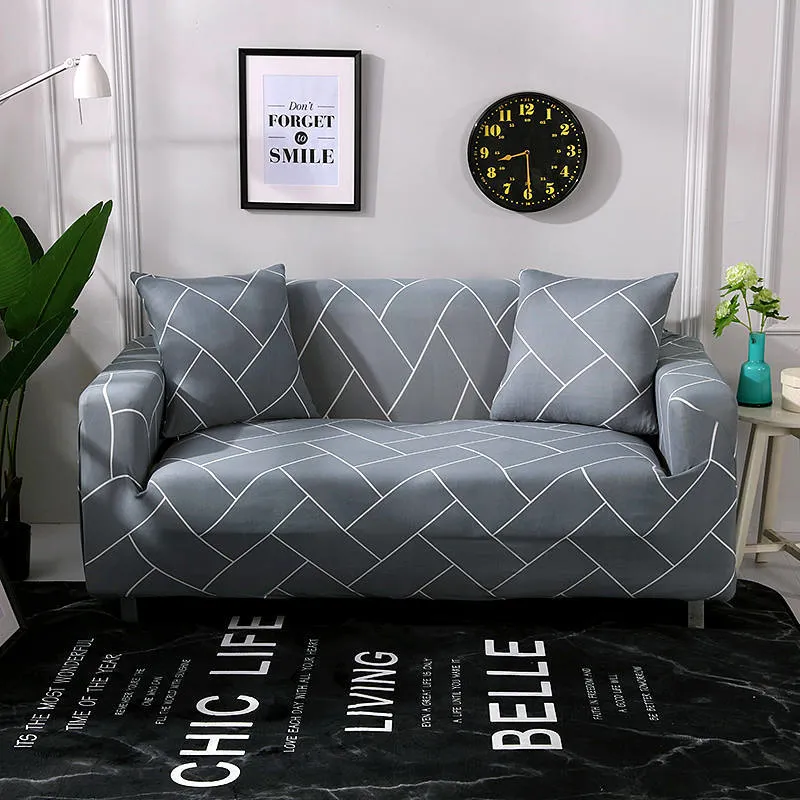 Geometry Stretch Couch Sofa Covers Living Room Printed Elastic Sofa Cover