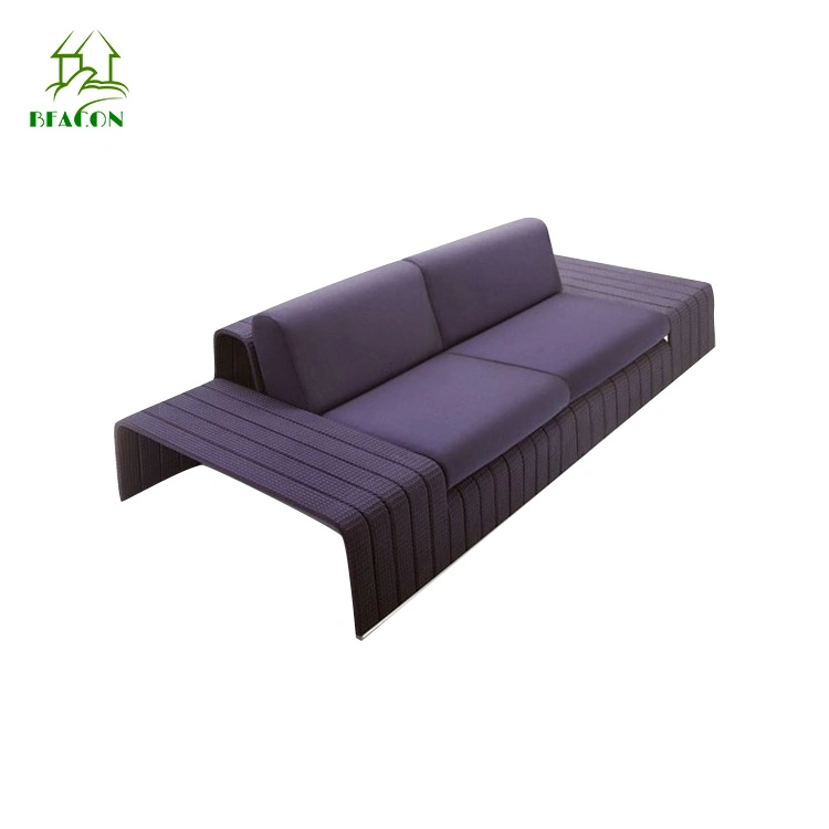 Waterproof Aluminum Frame with Cushion Wine Red Sofa Leisure Furnitture Set