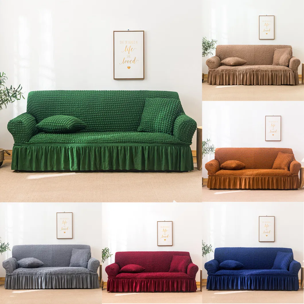 Wholesale Elastic Stretchable Sofa Cover Fabric, 3 Seater Protective Skirt Slipcover Sofa Cover