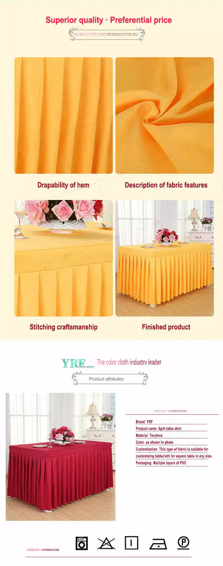 Guangzhou Foshan Cheap Black Tulle Lace Fabric Decorative Different Styles of Table Skirting Steps