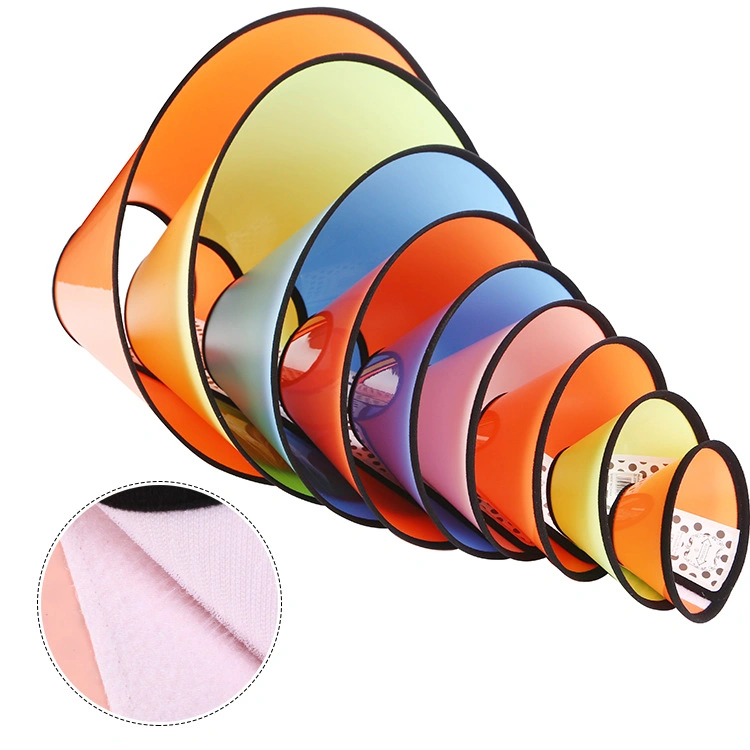 Colorful Pet Cat Dog Elizabeth Circle Collar Ring Head Cover with Anti Bite Lick Scratch Ring Medical Surgery Beauty Protective Cover Supplies Products