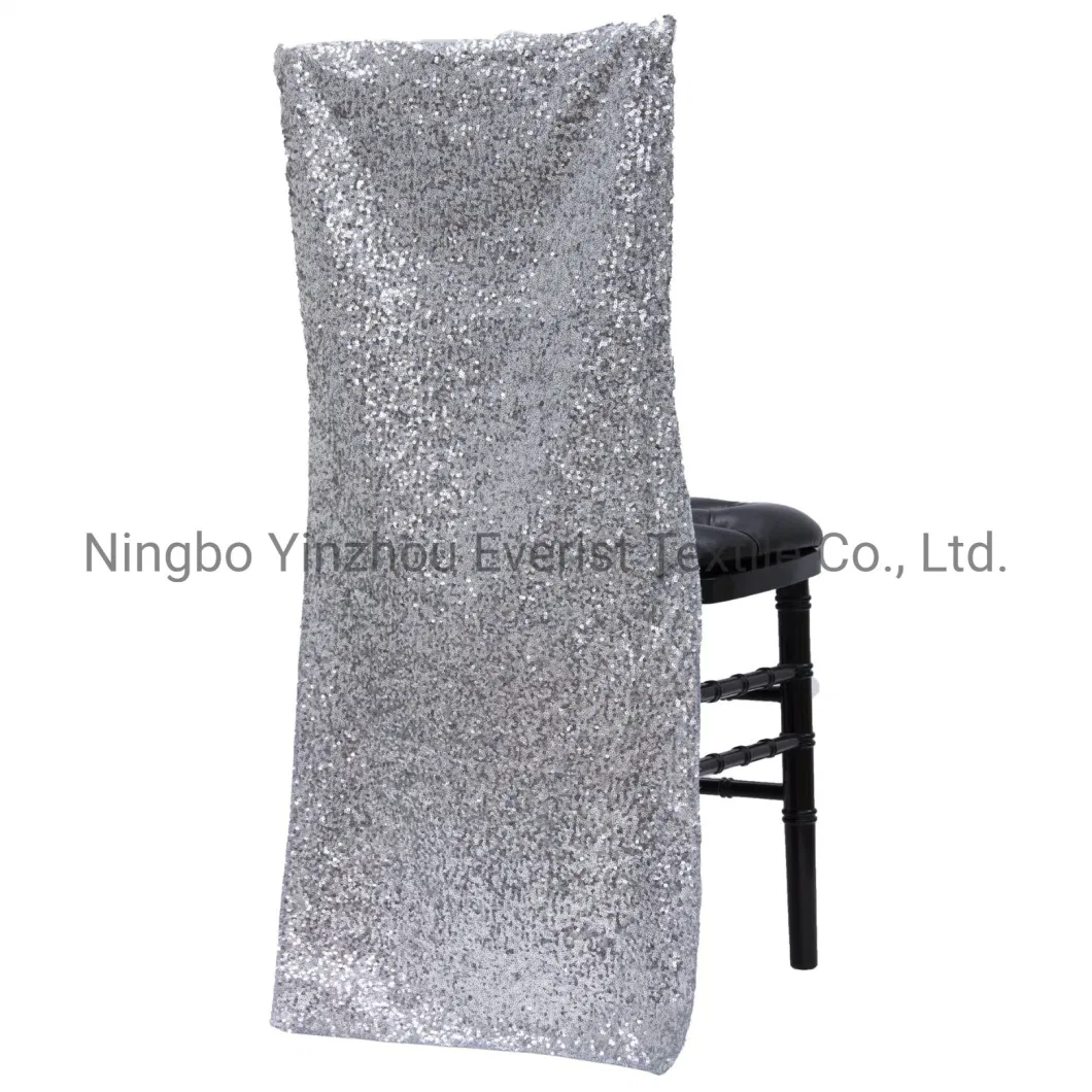 Glitz Sequin Chair Cover of Chiavari Chair for Wedding and Banquet -Silver
