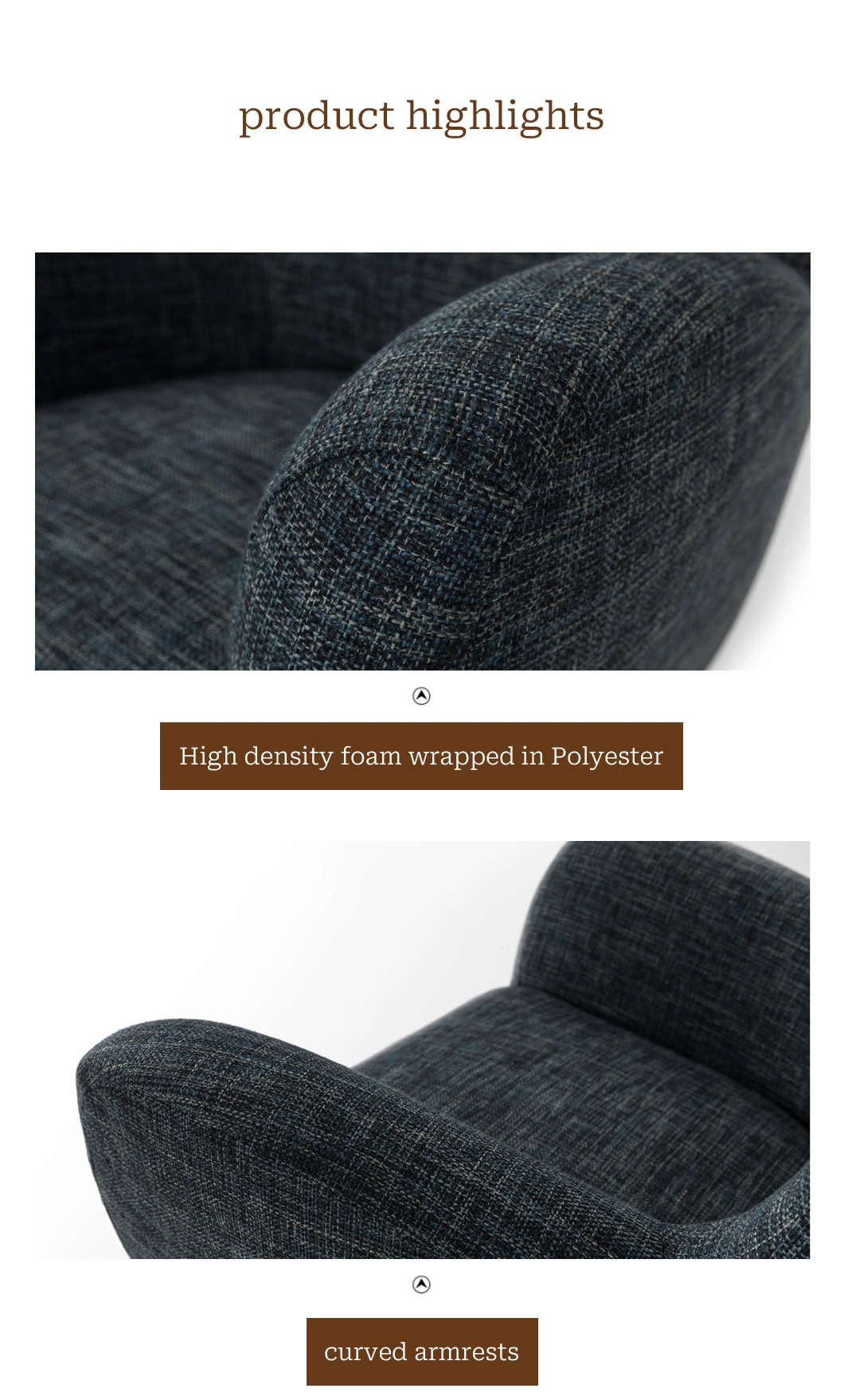 Modern Living Room Furniture Lounge Chair Fauteuil Design Minimalist Modern Armchair