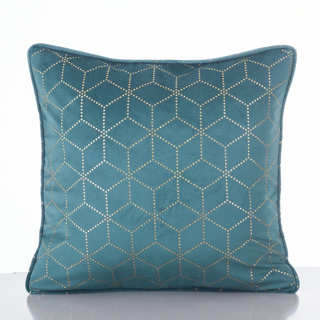 Customized Design Sofa Velvet Fabric Decor Home Laser Printed Foil Patio Cushion Covers