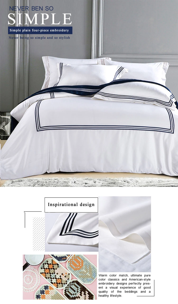 Made in China Luxury Deep Pocket Bedding Set Super Soft for Double Bed