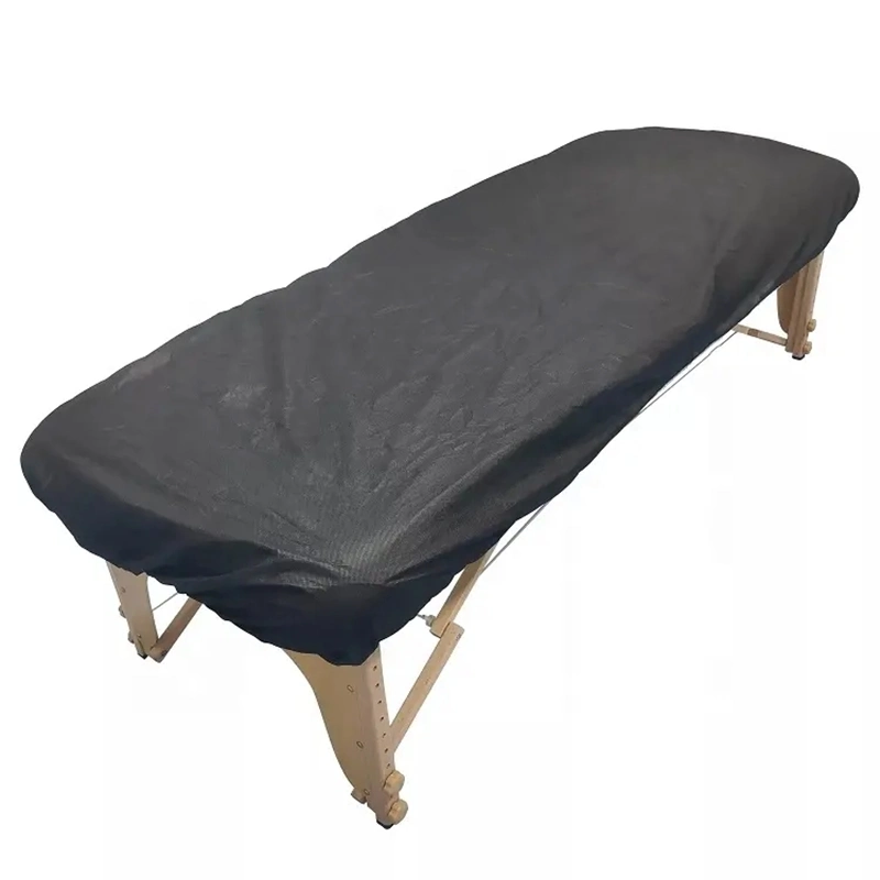 Disposable Plastic Elasticated Black Fitted Tattoo Bed Chair Covers