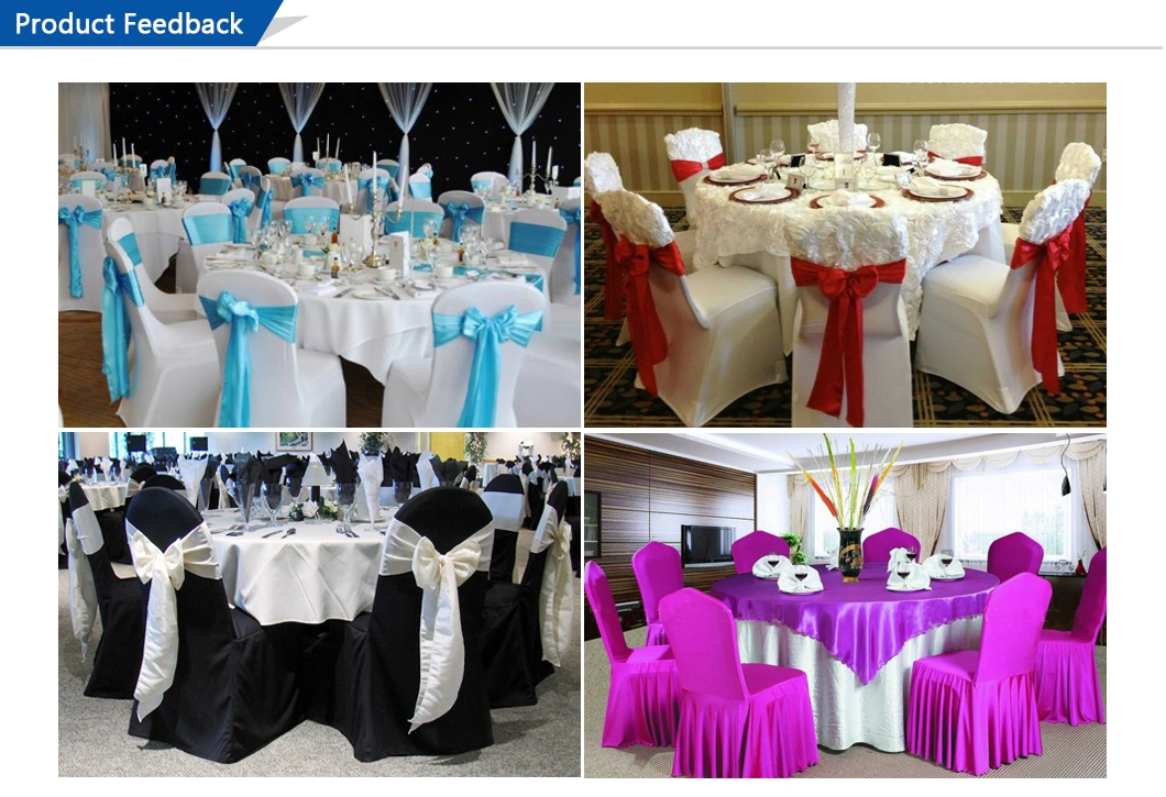 Hot Selling Wholesale Colorful Satin Fabric Wedding Used Chair Sashes