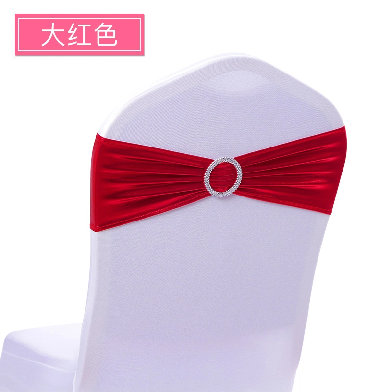 Decorational Metallic Spandex Sash with Buckle for Chair of Wedding and Banquet