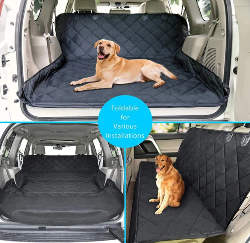 Waterproof Polyester SUV Boot Liner Heavy Duty Adjustable Pet Seat Cover Cargo Car Cover for Dog