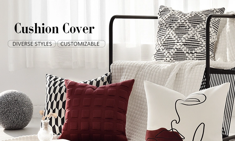 Decorative Soft Velvet Solid Plain Large Sofa Cushion Cover Living Room Bedroom Hotel Car Cushion Cover