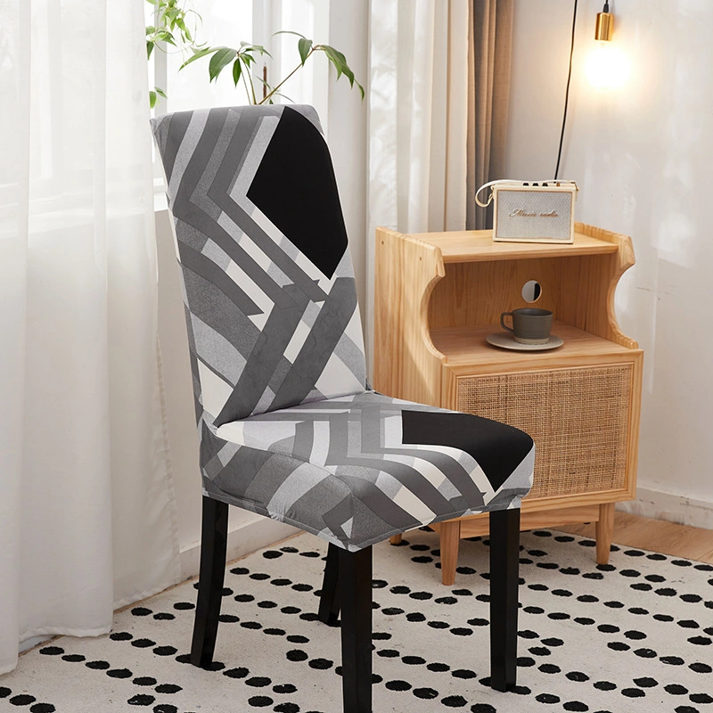 Stretch Printing Spandex Half Back Chair Covers for Home Decoration