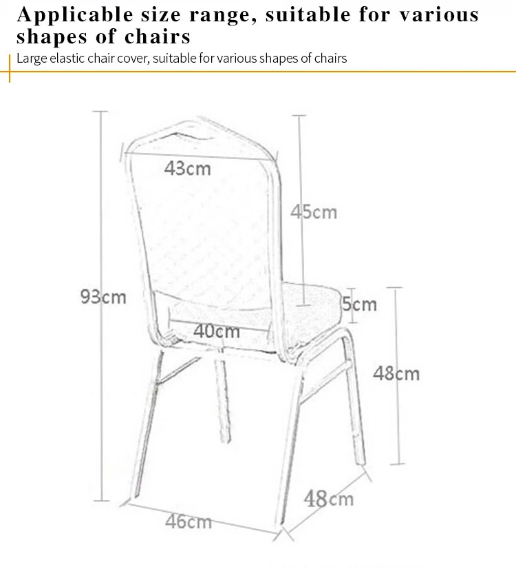 Factory Supplier Wedding Party Decoration Universal Polyester Folding Plastic Chair Cover