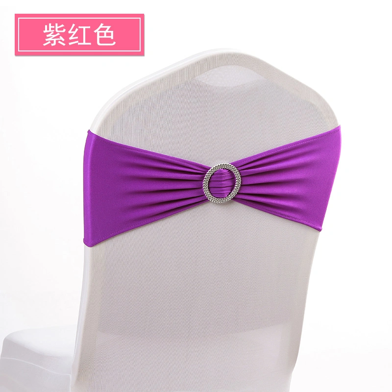 Decorational Elastic Spandex Sash with Buckle for Chair of Wedding and Banquet