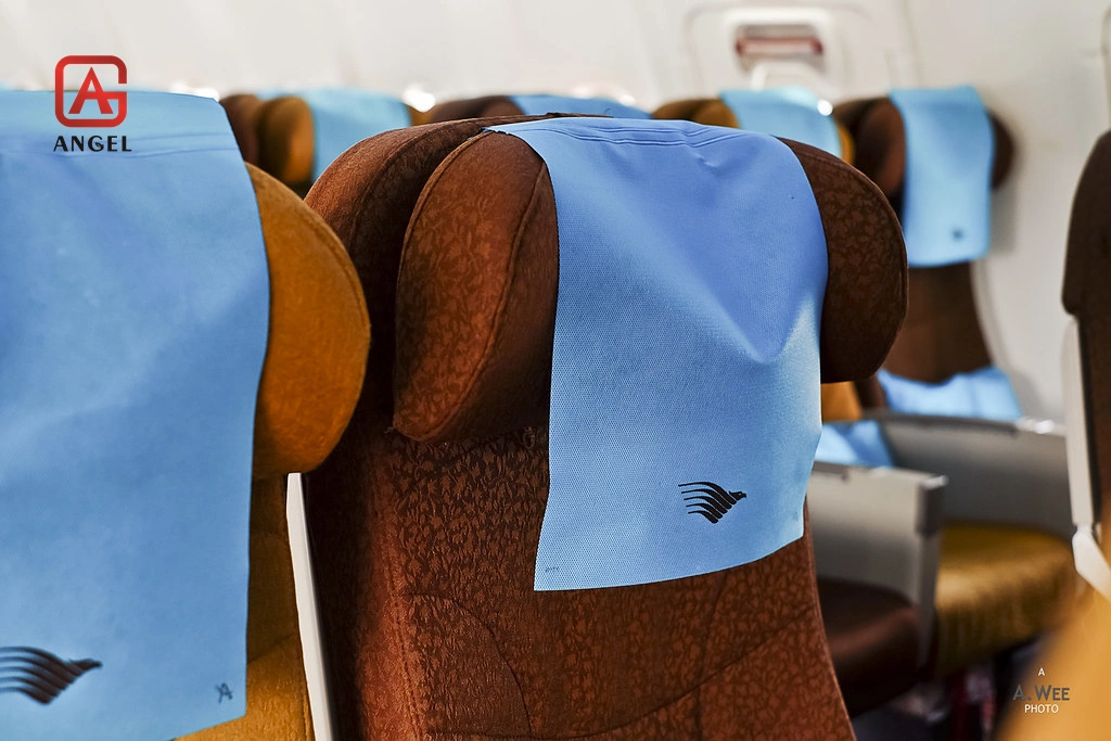 Custom Print Disposable Nonwoven Headrest Cover Airline Headrest Cover