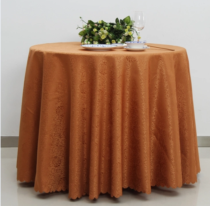 Flower Design Jacquard Retuarant Tablecloth Chair Cover and Fabric