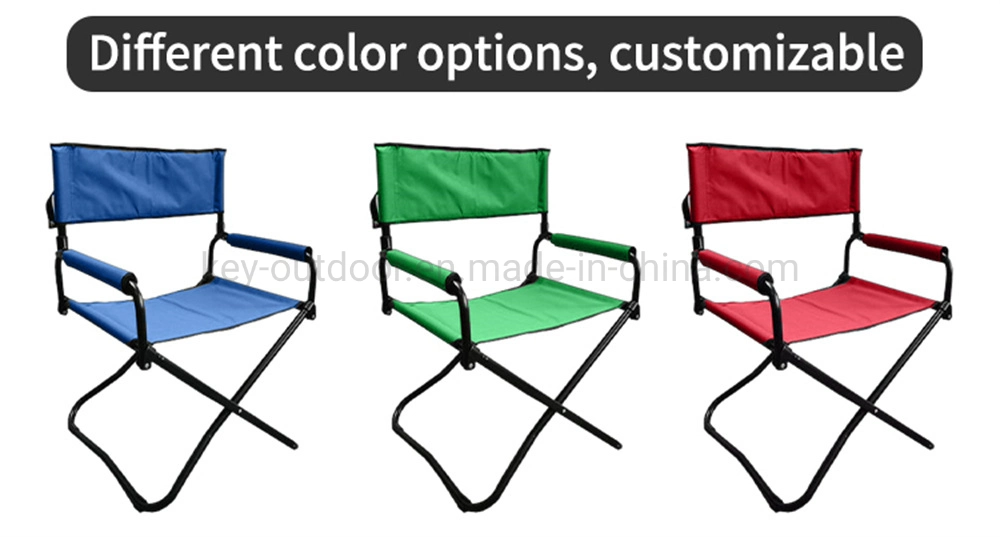 Outdoor Portable Travel Canvas Folding Compact Chair Directors Camping Garden Fishing Beach Chair with Armrest