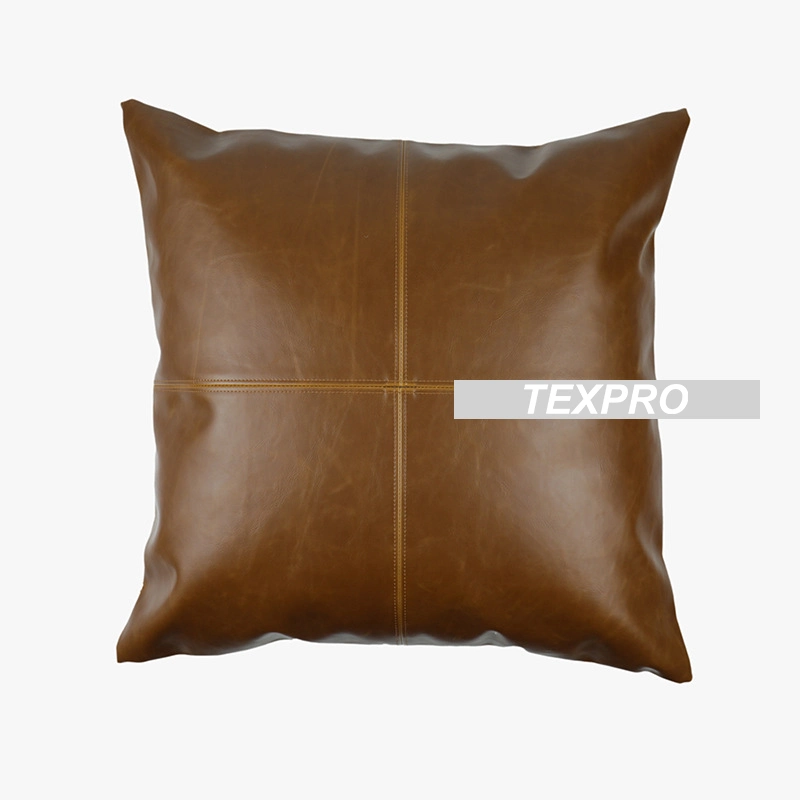 Faux Leather Decorative Moder Pillow Covers for Couch Sofa Bed