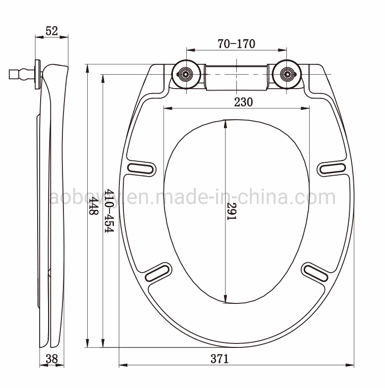 Best Selling New Design Rectangular UF Round Soft Close Toilet Seat Covers