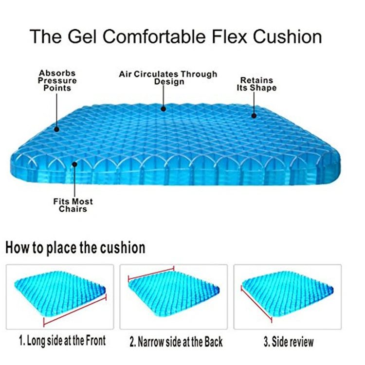 Elastic Gel Cushion Gel /Gel Seat Cushion Honeycomb Car Sofa Cushion/ Cervical Pain Relief Cushion Elastic Gel Seat