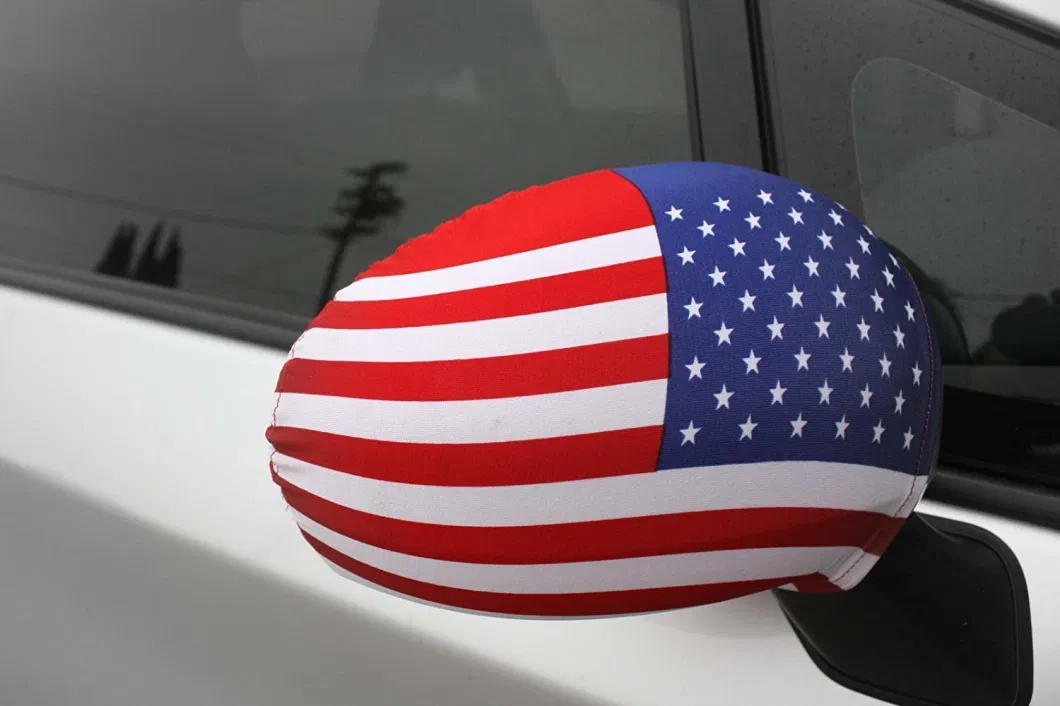 Promotional Custom Polyester National Flag Car Engine and Fuel Tank Cap and Mirror Cover