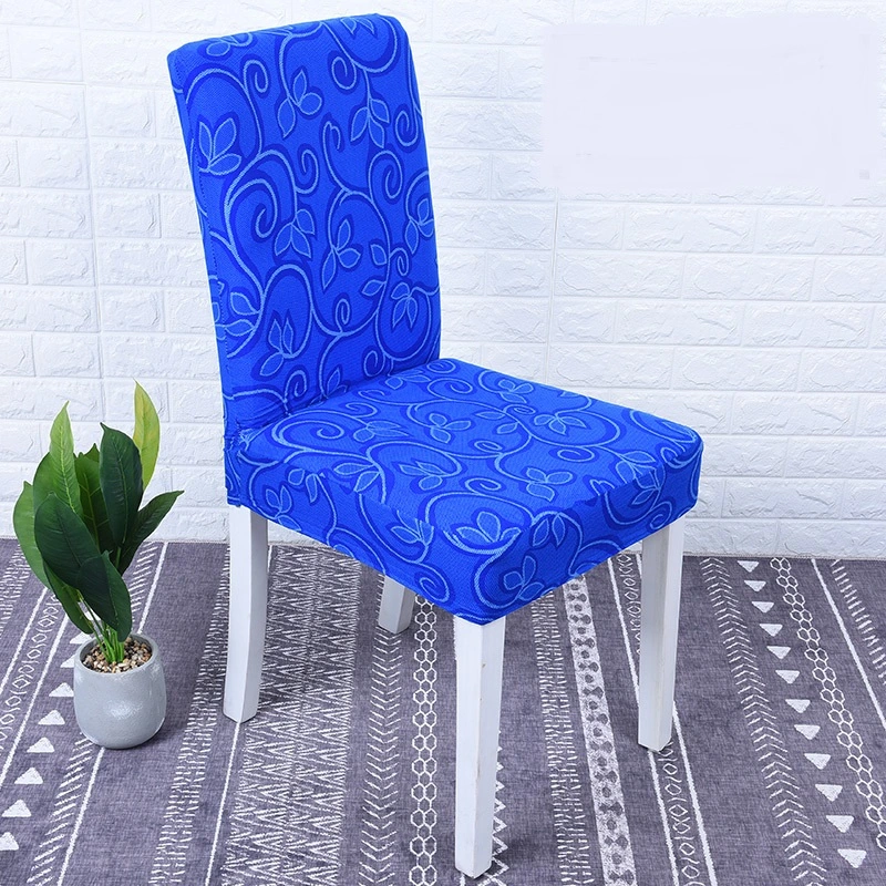Flower Printing Spandex Stretch Dining Wedding Party Chair Protector Cover Removable Washable Seat Cover