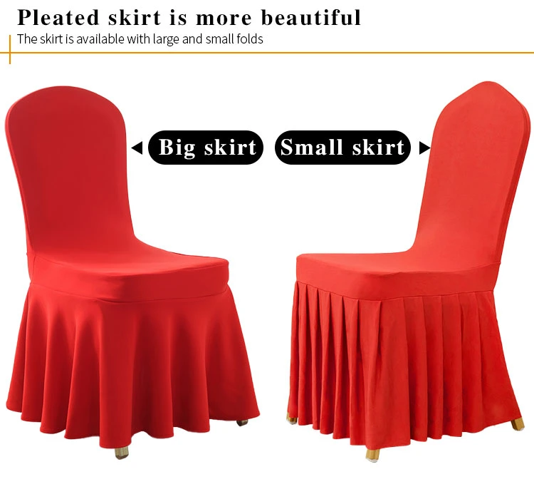 High Quality Spandex Solid Plain Chair Cover Hotel Wedding Banquet Elastic Chair Cover