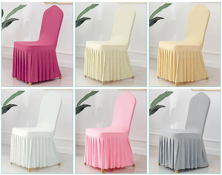 High Quality Spandex Solid Plain Chair Cover Hotel Wedding Banquet Elastic Chair Cover