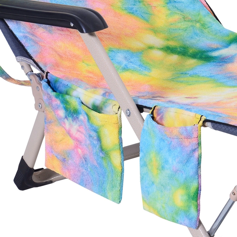 China Wholesale Tie-Dye Micro Fiber Beach Promotion Towel Beach Chair Cover Several Optional Colors