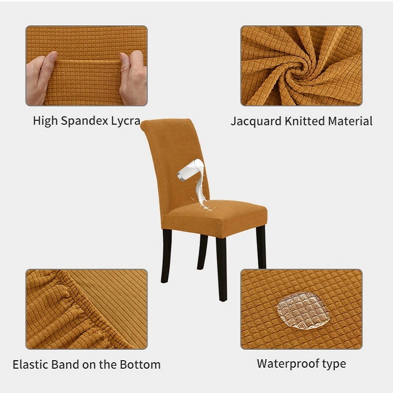 Wholesale Waterproof Jacquard Chair Cover Design Durable Banquet Spandex Chair Cover