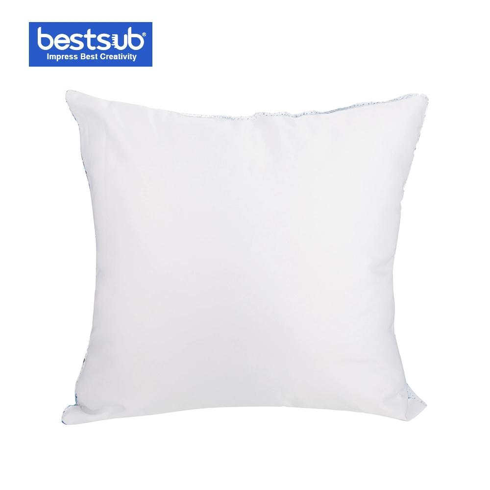 Sublimation Flip Sequin Pillow Cover (Light Blue w/ White, 40*40cm)