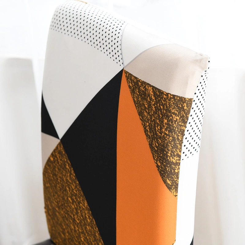 160GSM 3D Printing Pattern Spandex Stretch Chair Seat Cover Cheap Price Elastic Chair Cover for Dining Living Room