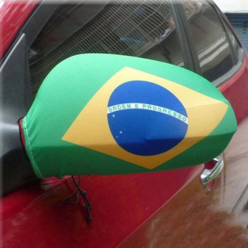 Promotional Custom Polyester National Flag Car Engine and Fuel Tank Cap and Mirror Cover