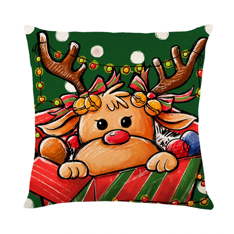 Christmas Home Decorations Cushion Covers for Sofa Couch Bed Chair Car