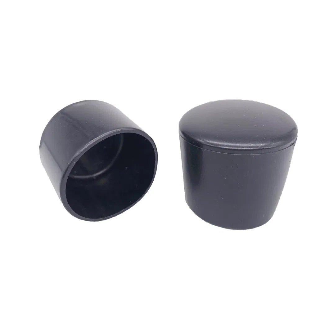 Circular Transparent Silicone Rubber Table and Chair Foot Protection Cover/ Black PVC Furniture Anti Slip Circular Pipe Cover/ Floor Protection Cover