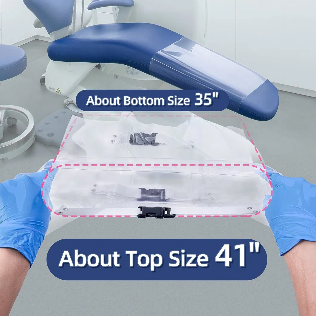 SJ Plastic Dental Chair Sleeves Waterproof and Reusable Dental Seat Feet Sleeve with Elastic Bands