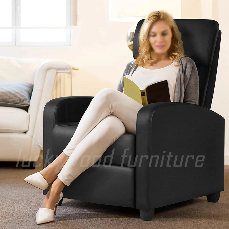 Custom Massage Rocking Swivel Chair with Recline Function in Leather, Fabric