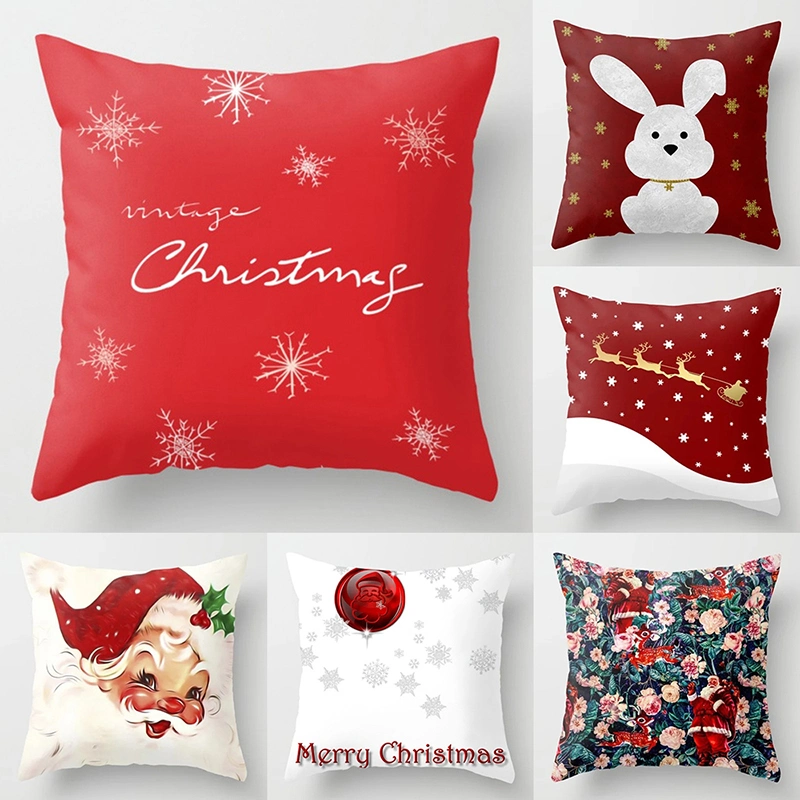 Merry Christmas Decoration for Home Santa Claus Reindeer Cushion Christmas 2019 Xmas Navidad Happy New Year 2020 Home