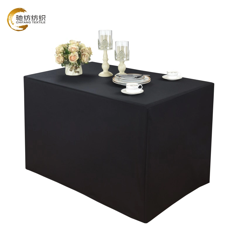 White 100% Polyester Table Cover Round Tablecloth Wedding Table Cloths with Spandex Banquet Chair Cover