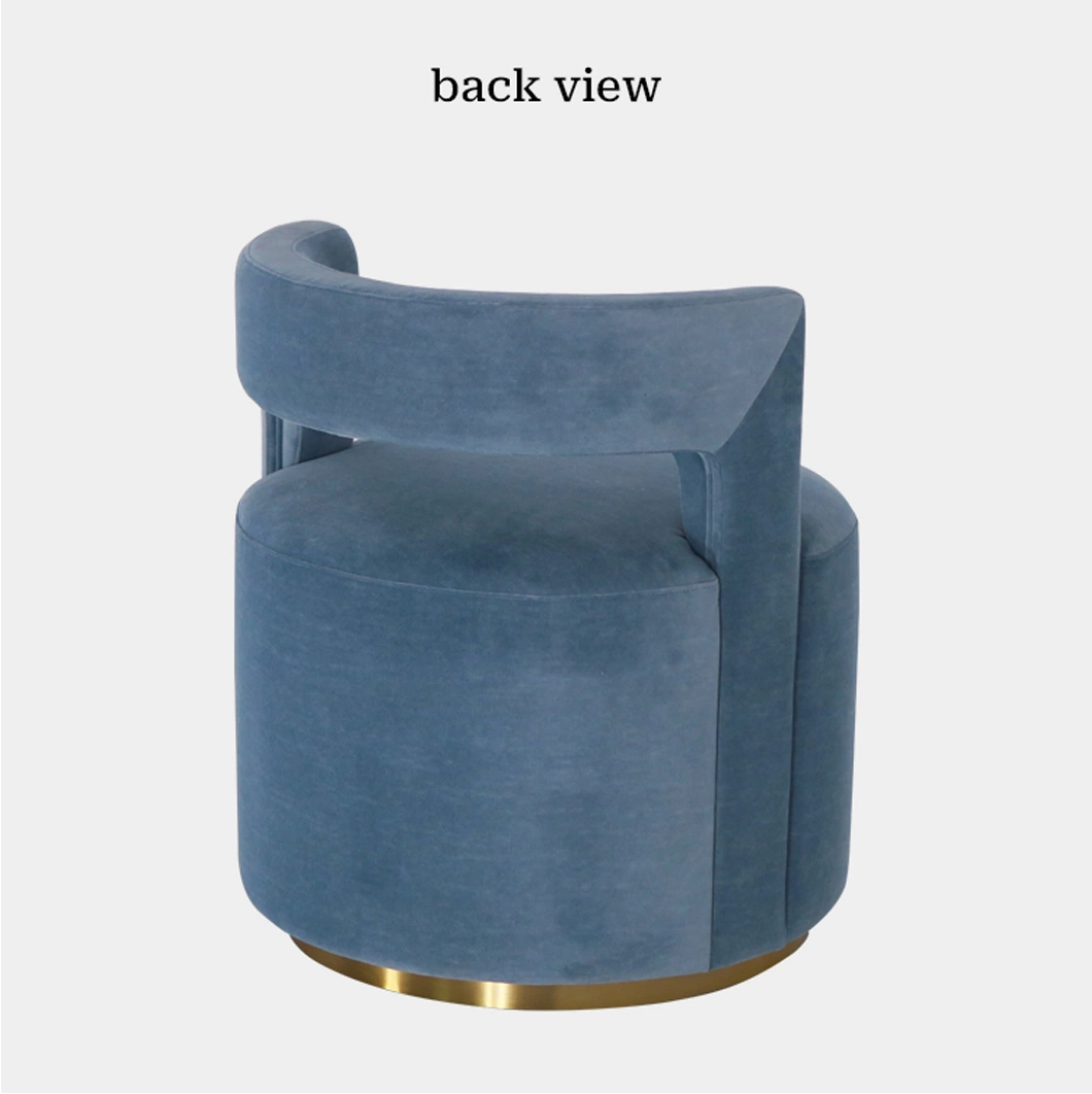 Design High Quality Hotel Home Furniture Velvet Living Room Sofa Armchair Modern Leisure Chair Luxury Accent Chair