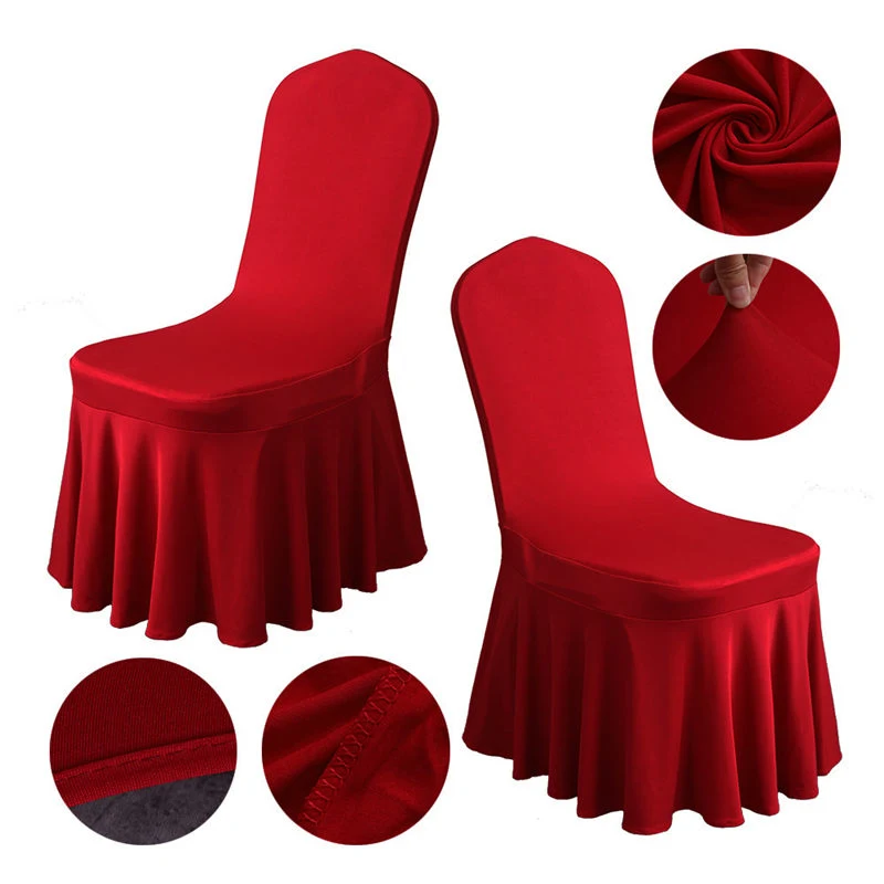 Universal Washable Polyester Spandex Elastic Stretch Chair Cover Party Hotel Decoration Spandex Dining Wedding Chair Cover