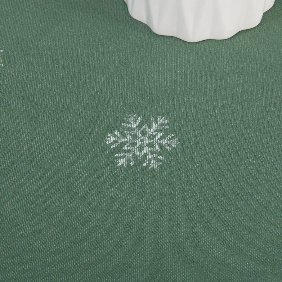 Wholesale Creative Print Green Custom Christmas Table Cloth and Chair Cover Set Christmas Tablecloth
