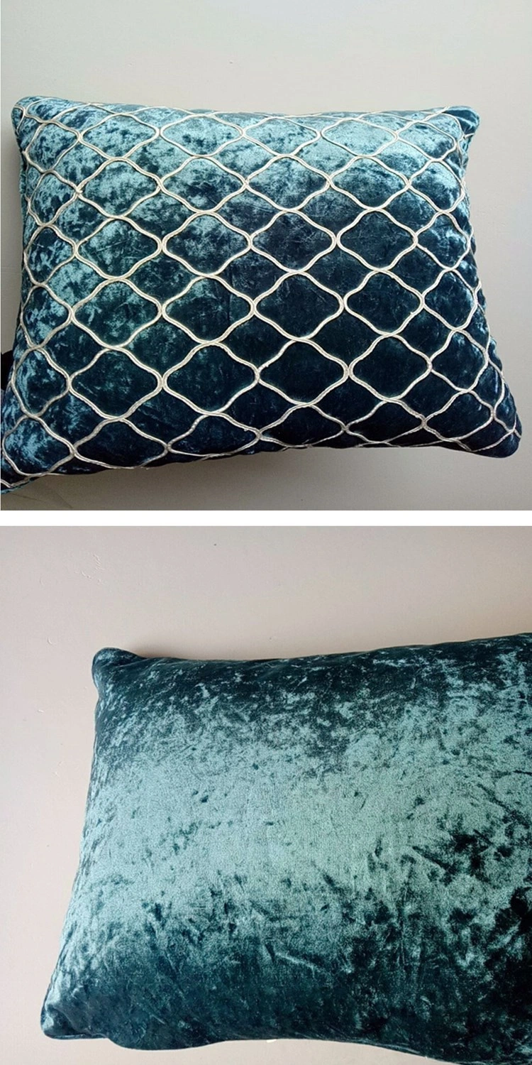 Latest Design Luxury Velvet Embroidery Cushion Cover