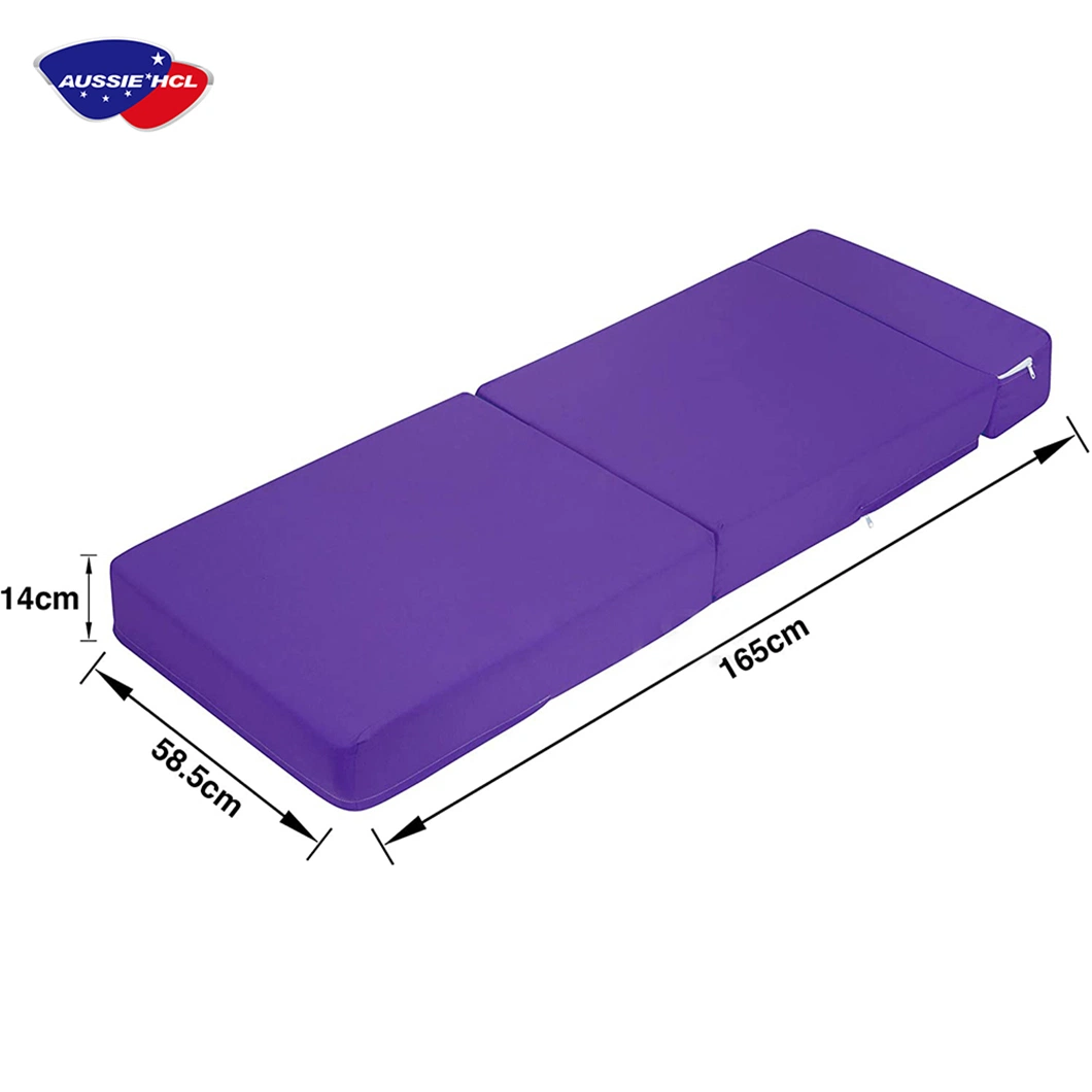 Wholesale Purple Sofa Bed Futon Chair Bed Mattress Inspire Fold out Single Guest Z Bed Chair Folding Mattress in a Box